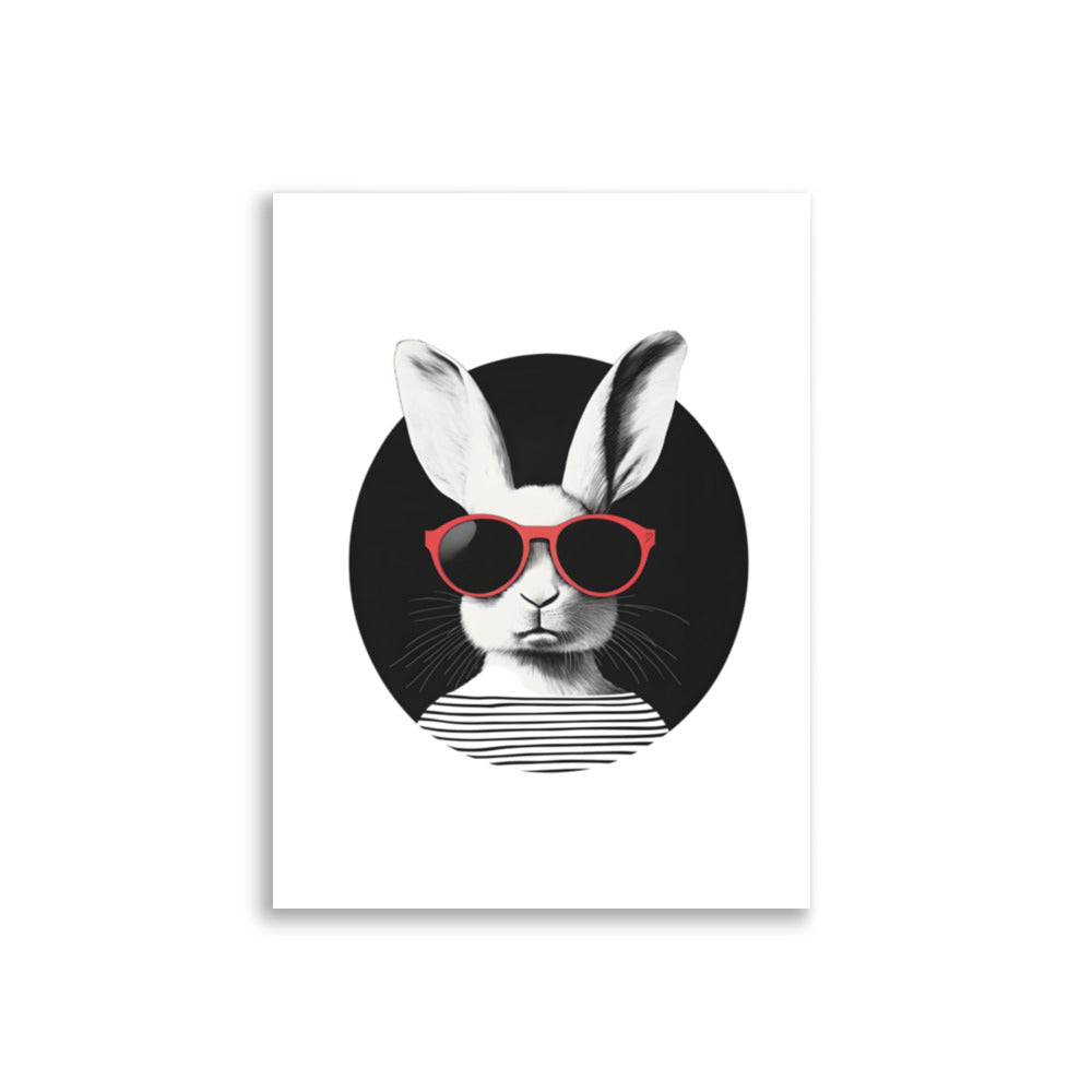 poster humoristique lapin fashion