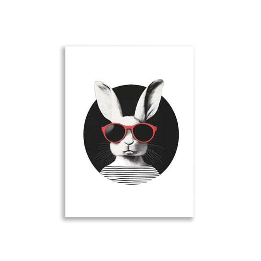 poster humoristique lapin fashion