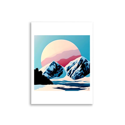 poster montagne minimaliste design