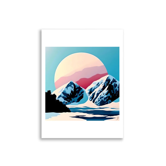 poster montagne minimaliste design