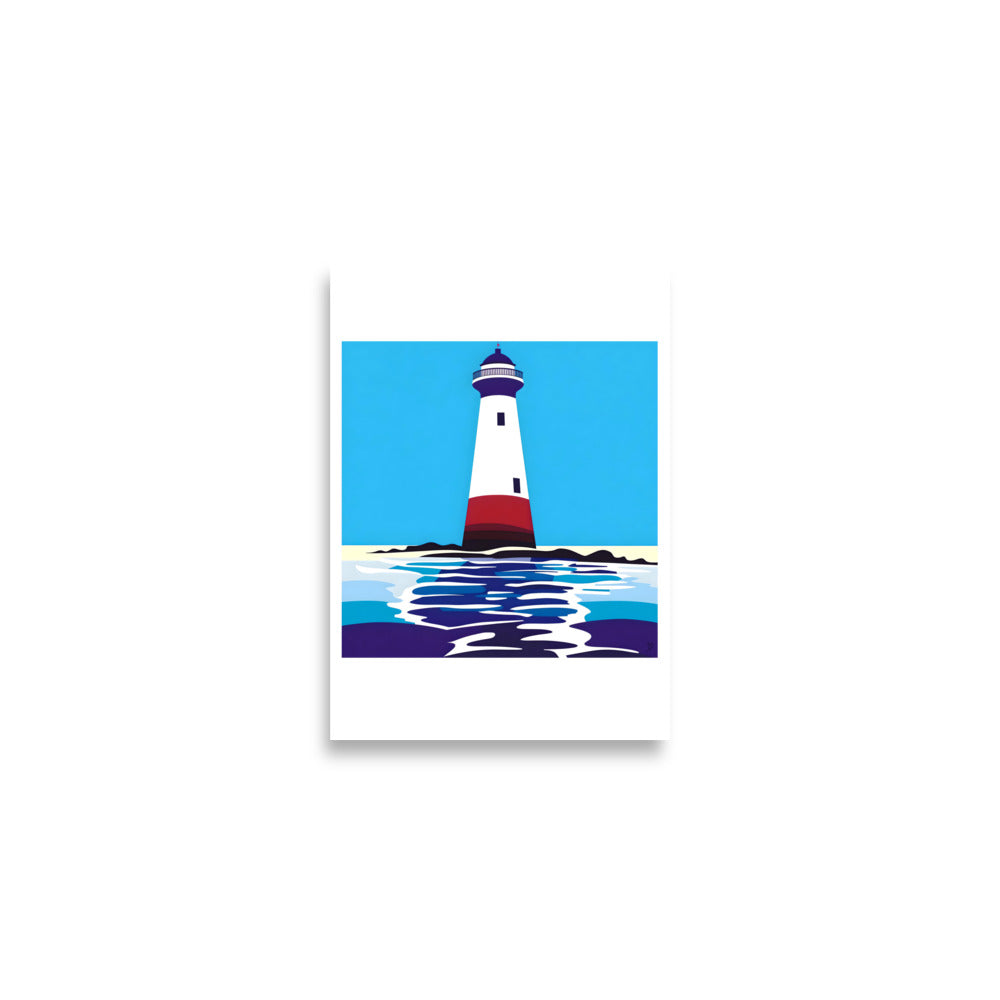 poster phare moderne style minimaliste