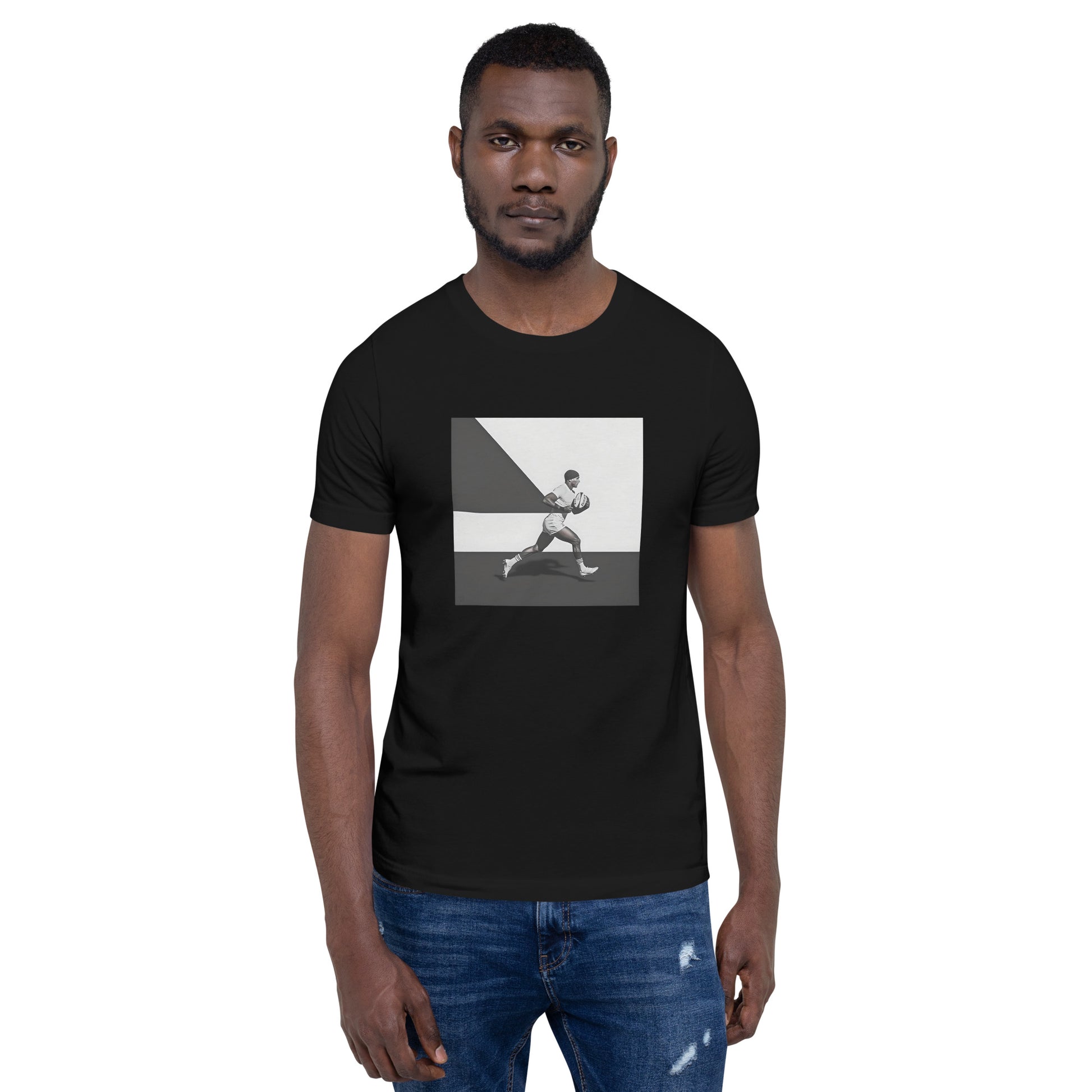 T-shirt passion rugby design noir