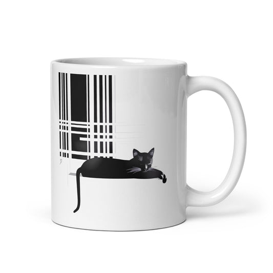 Mug design moderne chat assis 
