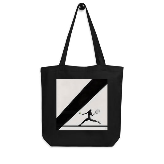Illustration Tennis Bauhaus sur tote bag bio
