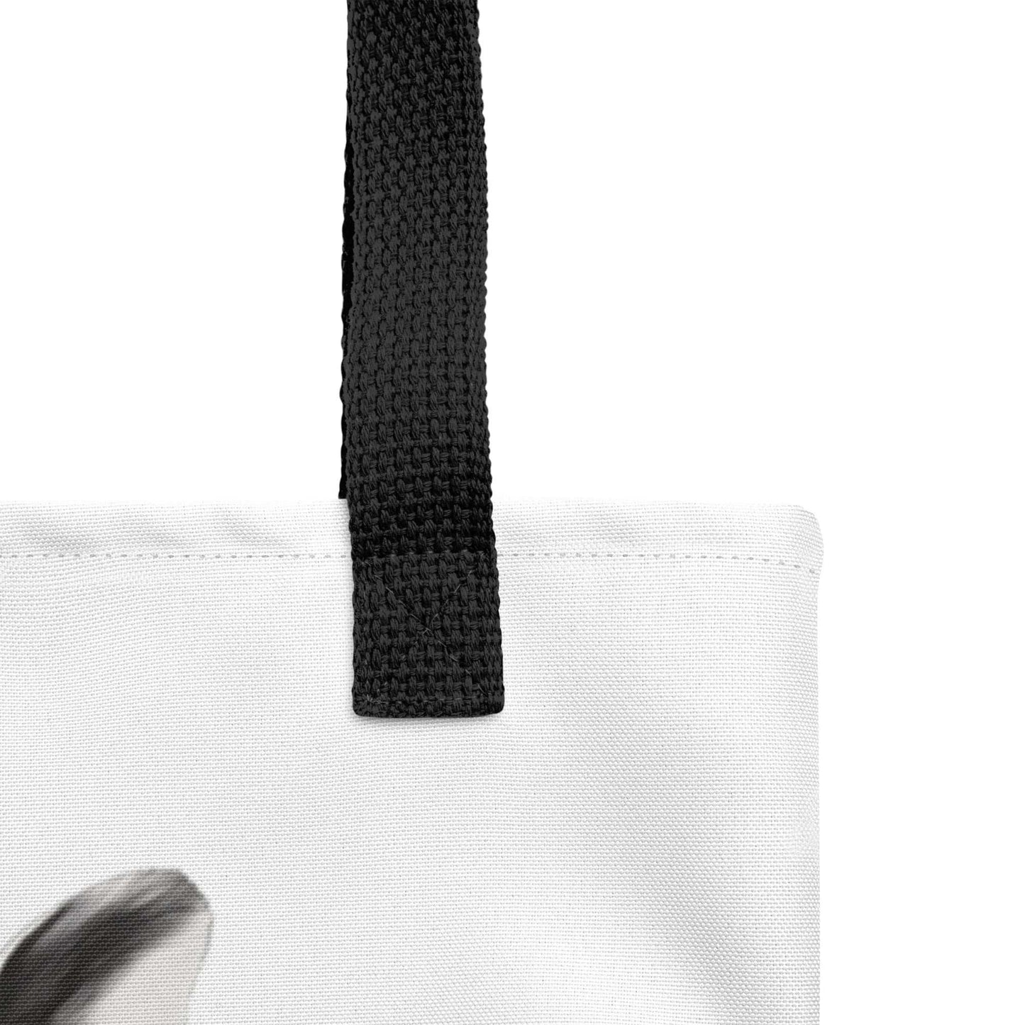 tote bag original pour passionnés de design et de nature - zoom anses noires