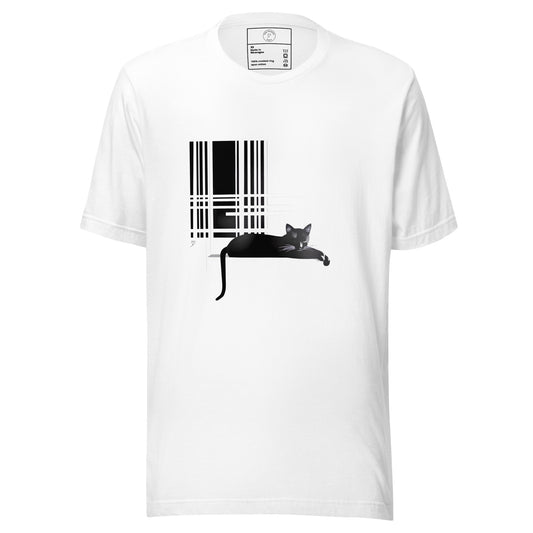 Illustration chat noir t-shirt minimaliste Idée Passion