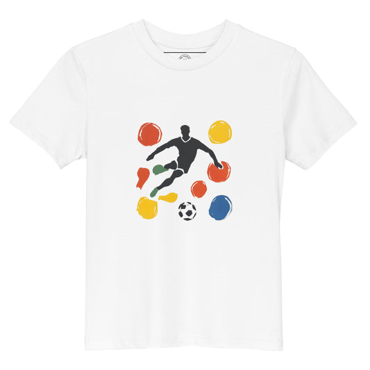 Petit cœur signature Idée Passion sur le T-shirt enfant bio “Les Ballons”