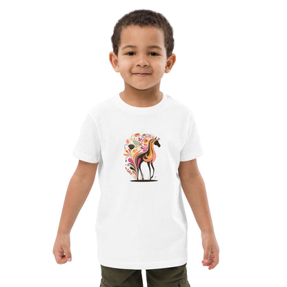 T-shirt bio enfant “Magic Horse” – motif fantaisie inspiré de l’équitation et du cheval